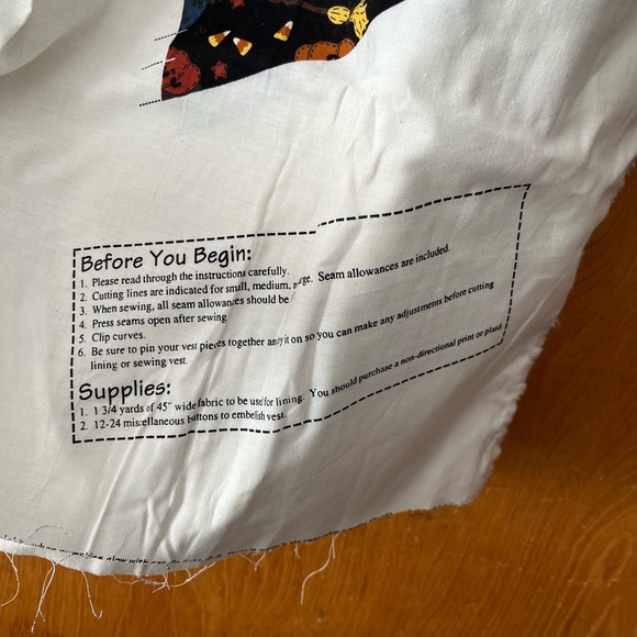 Cranston Leslie Beck Which Witch & The Who Halloween Vest Fabric Panels - Picture 7 of 13